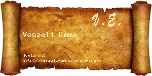 Veszeli Emma névjegykártya